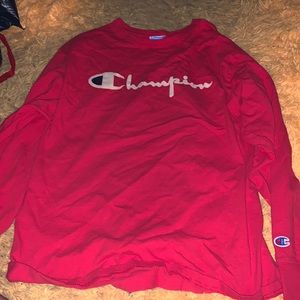 Red champion long sleeve with elastic wrists. Perfect condition! Size medium